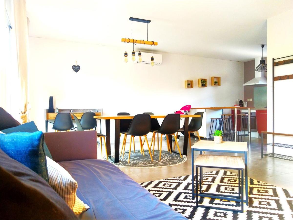 Le Clos Andree - Charmante Maison 8 Personnes - 5 Lits - Climatisation Reversible - Parking 3 Vehicules - Garage - Zone Nord Montauban - Terrasse Et Jardin מראה חיצוני תמונה